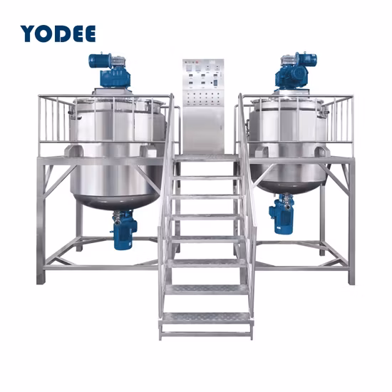 Various Types of Reaction Kettle Vacuum Double Sheath Cosmetic Soap Steam Electric Heating Chemical Liquid Stainless Steel Mixing Tank