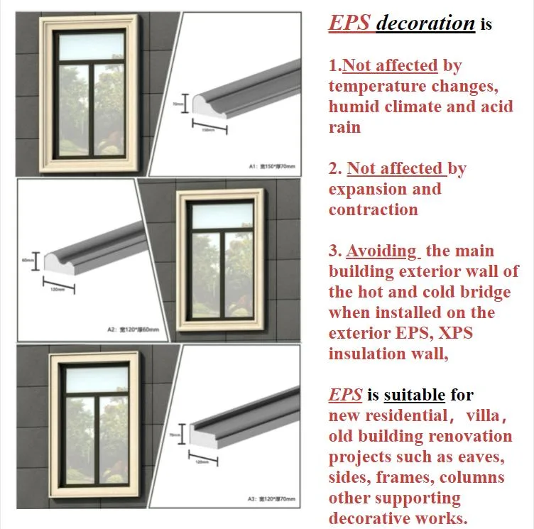 Professional EPS Building Mouldings Plaster Moulds Concrete