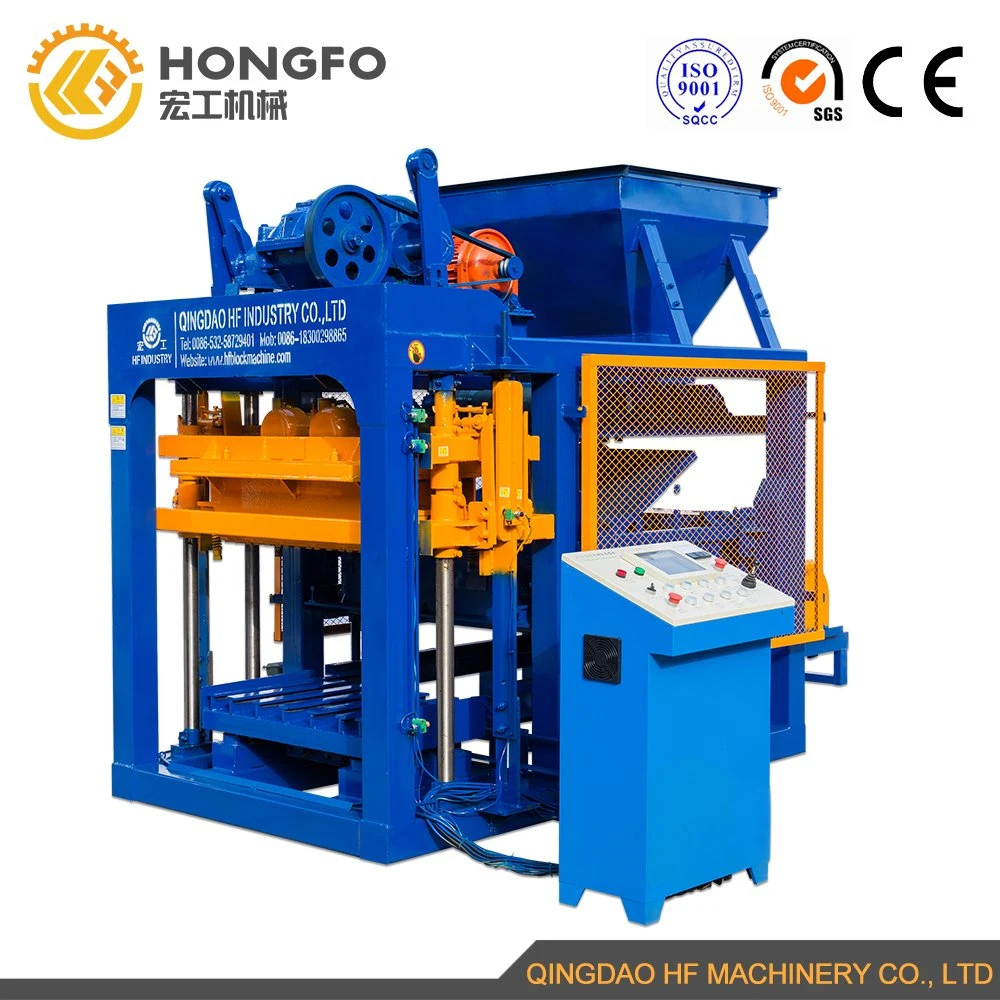 Qt4-25 Automatic Hollow Solid Concrete Cement Paving Interlock Wall Building EPS Wall Brick Block Production Line Block Making Molding Machine Supplier