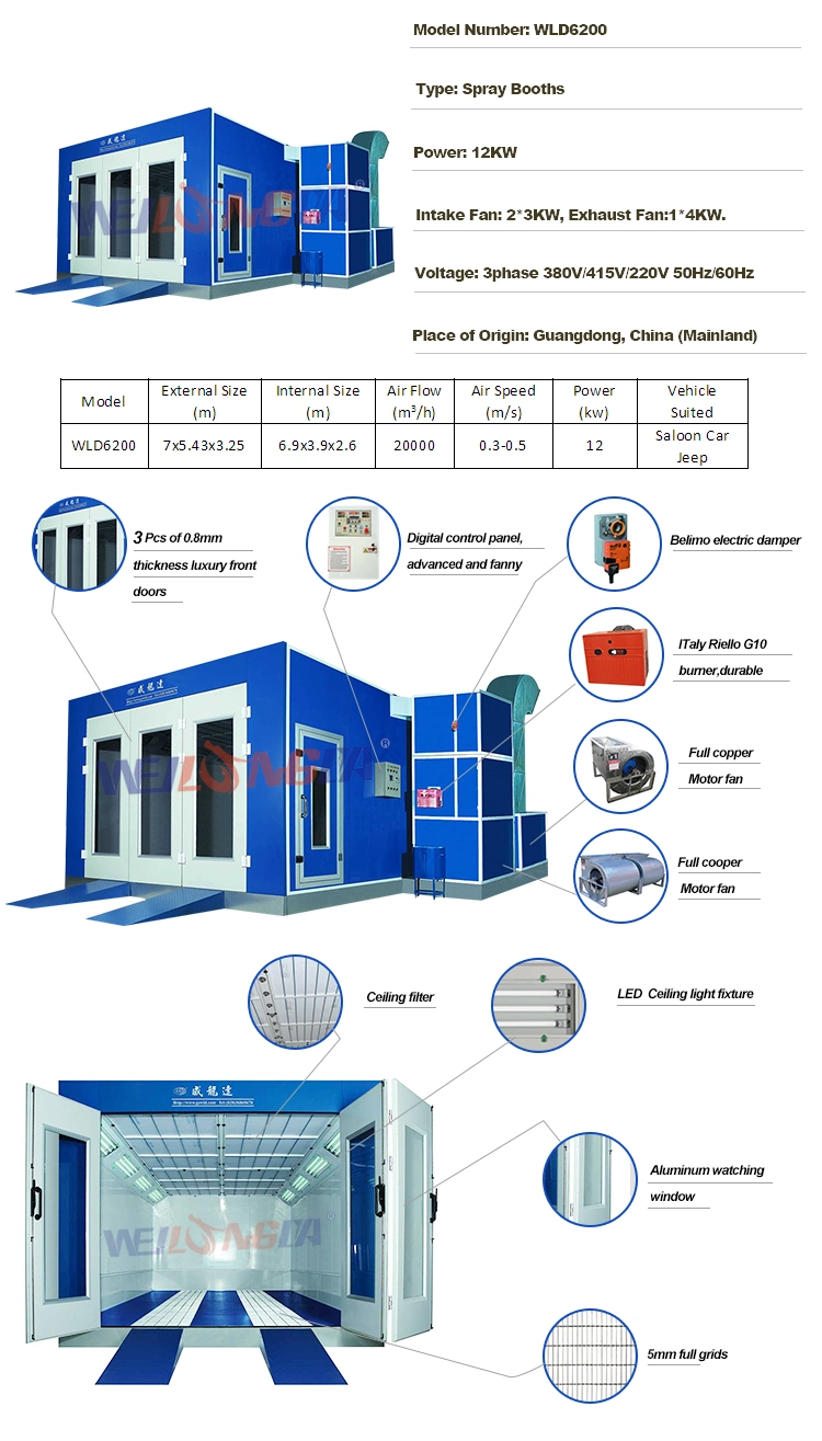 Wld6200 CE Car Painting Booth / Car Painting Machine in Philippines