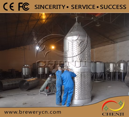 Serbatoi di stoccaggio in acciaio inossidabile isolati con riscaldamento a vapore per acqua di produzione di birra, birra, 100 L, 200 L, 5 HL, 6 HL, 150 galloni, 200 galloni