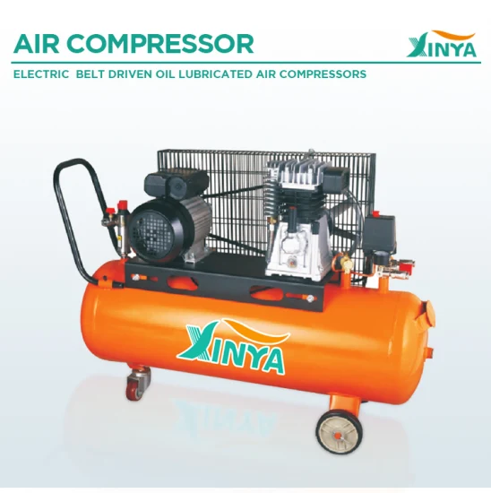 Compressore d'aria con trasmissione a cinghia Xinya 230V 2HP 1500W a iniezione d'olio per carichi pesanti per Italia con serbatoio da 50 litri